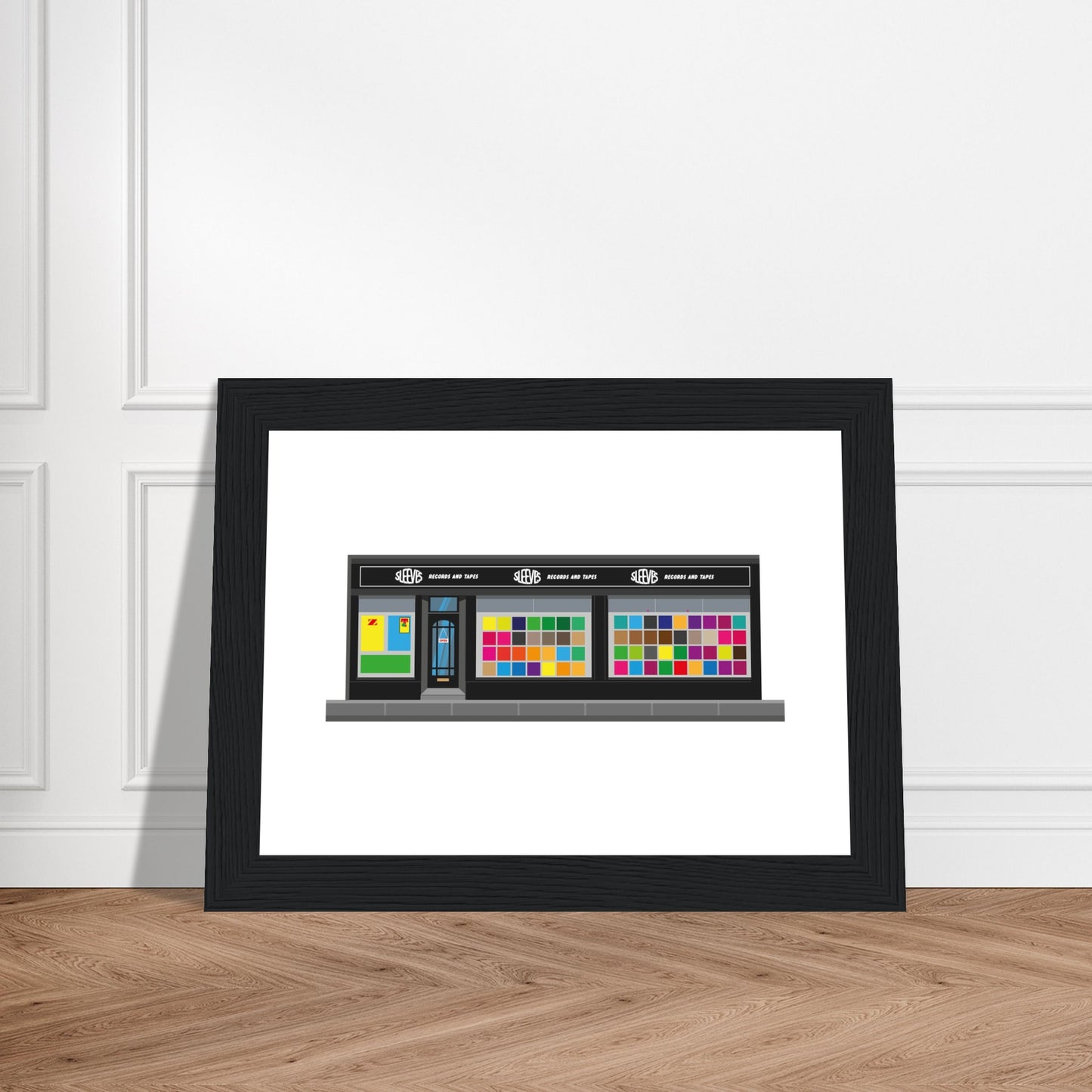 Sleeves Records Premium Matte Paper Wooden Framed Poster