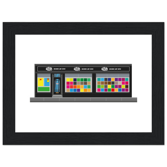 Sleeves Records Premium Matte Paper Wooden Framed Poster