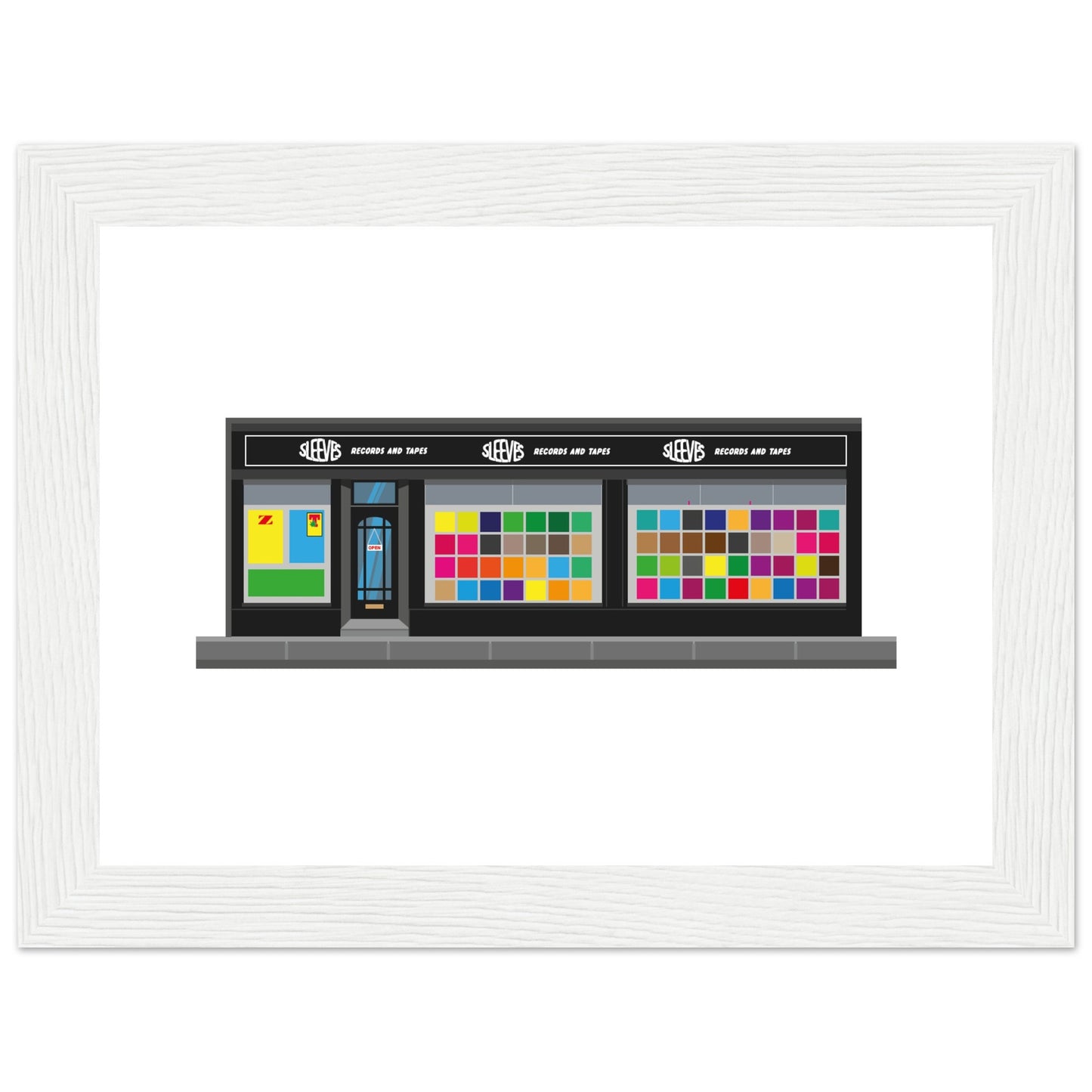 Sleeves Records Premium Matte Paper Wooden Framed Poster